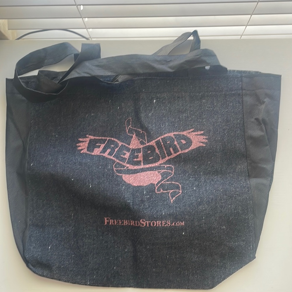 Freebird by Steven Burlap Jute Tote Bag Reusable Shoulder Straps